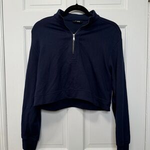Cuts Clothing Navy Quarter Zip Pullover Lightweight Sweatshirt Size Medium